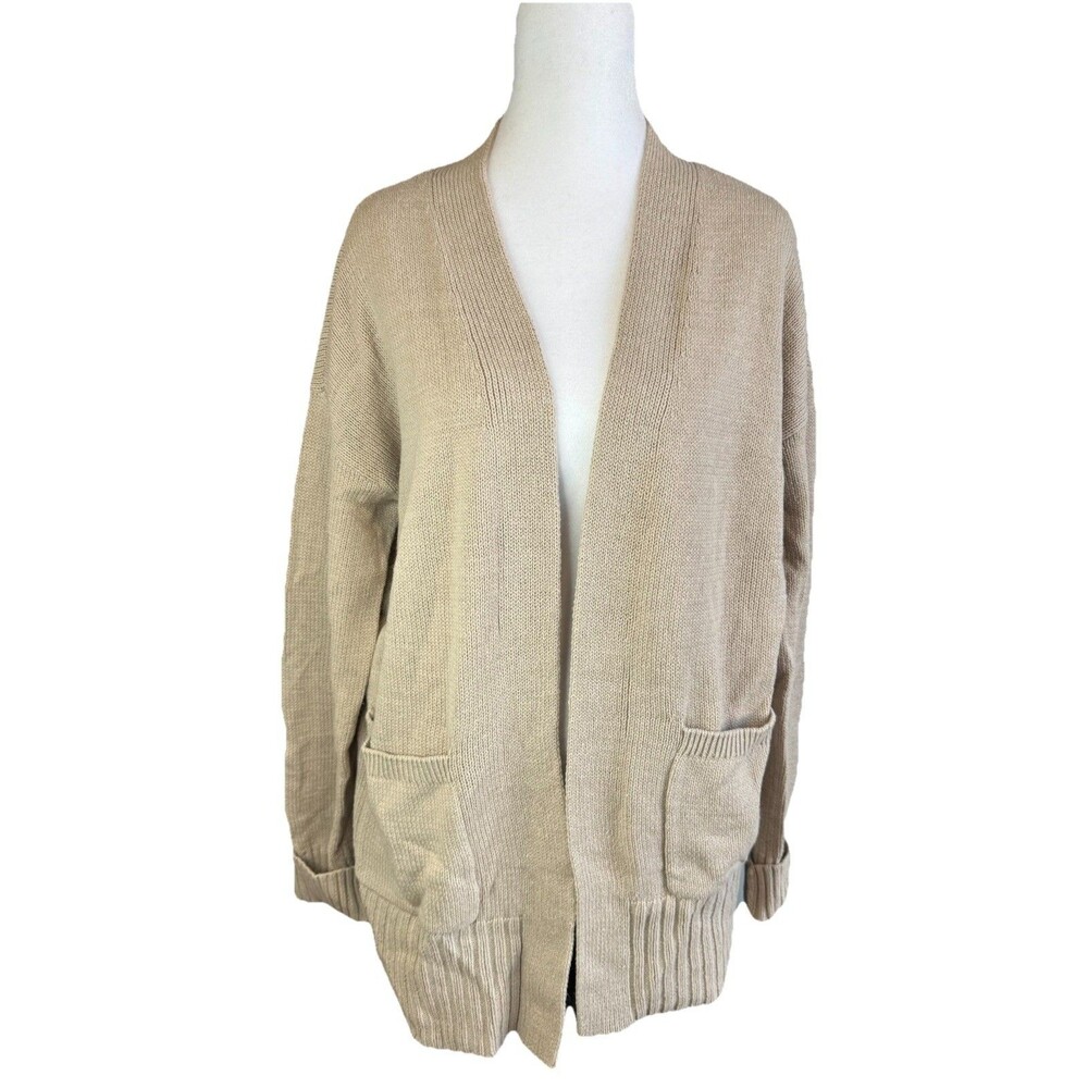 Sonoma Goods For Life Cardigan Size S Beige Women's Everyday Pockets NWOT